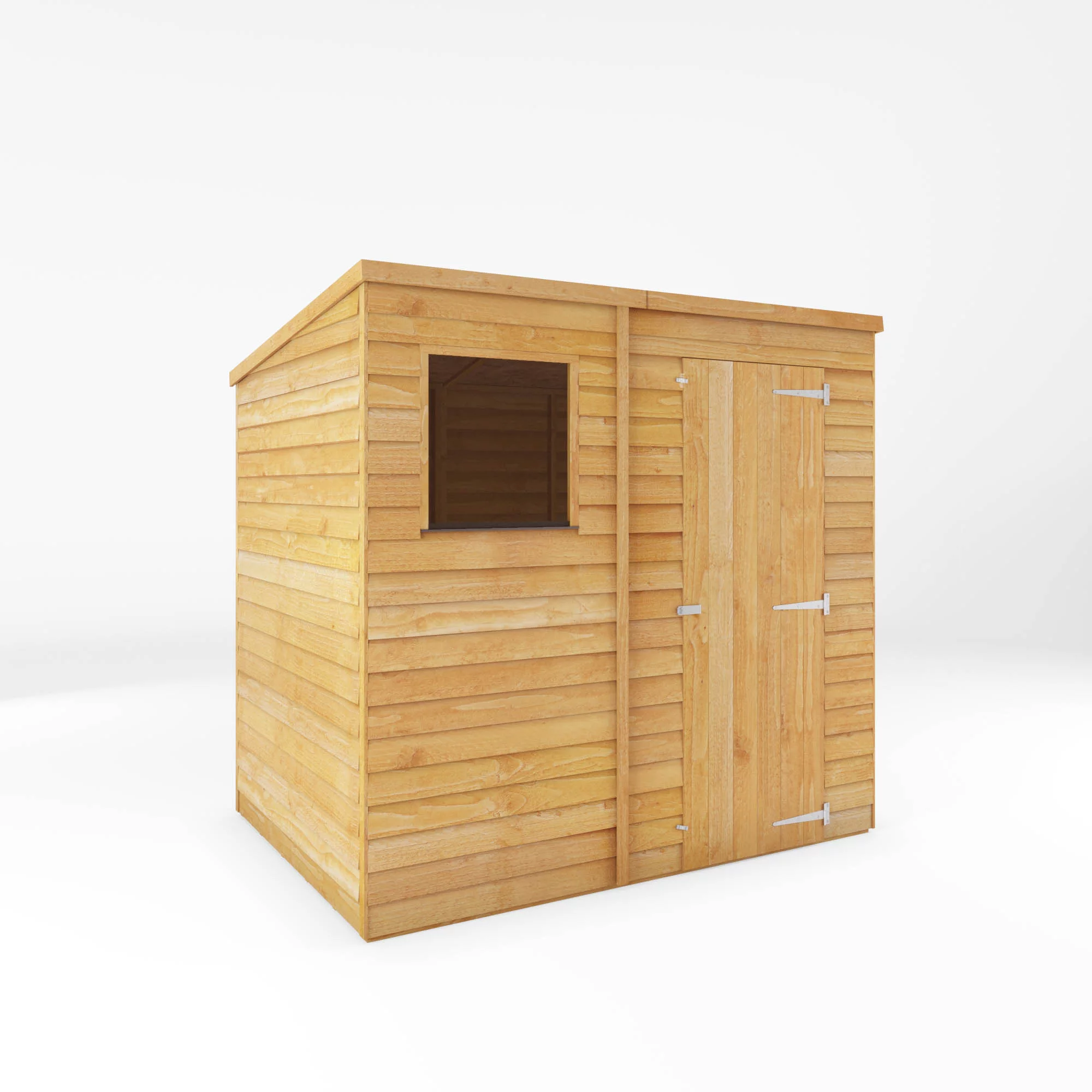 Mercia 7x5 Ft Pent Overlap Wooden Shed With Floor 4 Mercia 7x5 Ft Pent Overlap Wooden Shed With Floor - Image 2