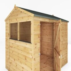Mercia 7x5 Ft Reverse Apex Tongue & Groove Wooden 2 Windows Shed With Floor -Gardens and Outdoor mercia 7x5 ft reverse apex tongue groove wooden 2 windows shed with floor5029442006468 36c bq