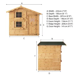 Mercia 7x5 Snowdrop Shiplap Wooden Playhouse -Gardens and Outdoor mercia 7x5 snowdrop shiplap wooden playhouse5029442075808 05c