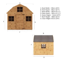Mercia 7x6 Dutch Apex Tongue & Groove Playhouse - Assembly Service Included -Gardens and Outdoor mercia 7x6 dutch apex tongue groove playhouse assembly service included5029442002323 02t bq