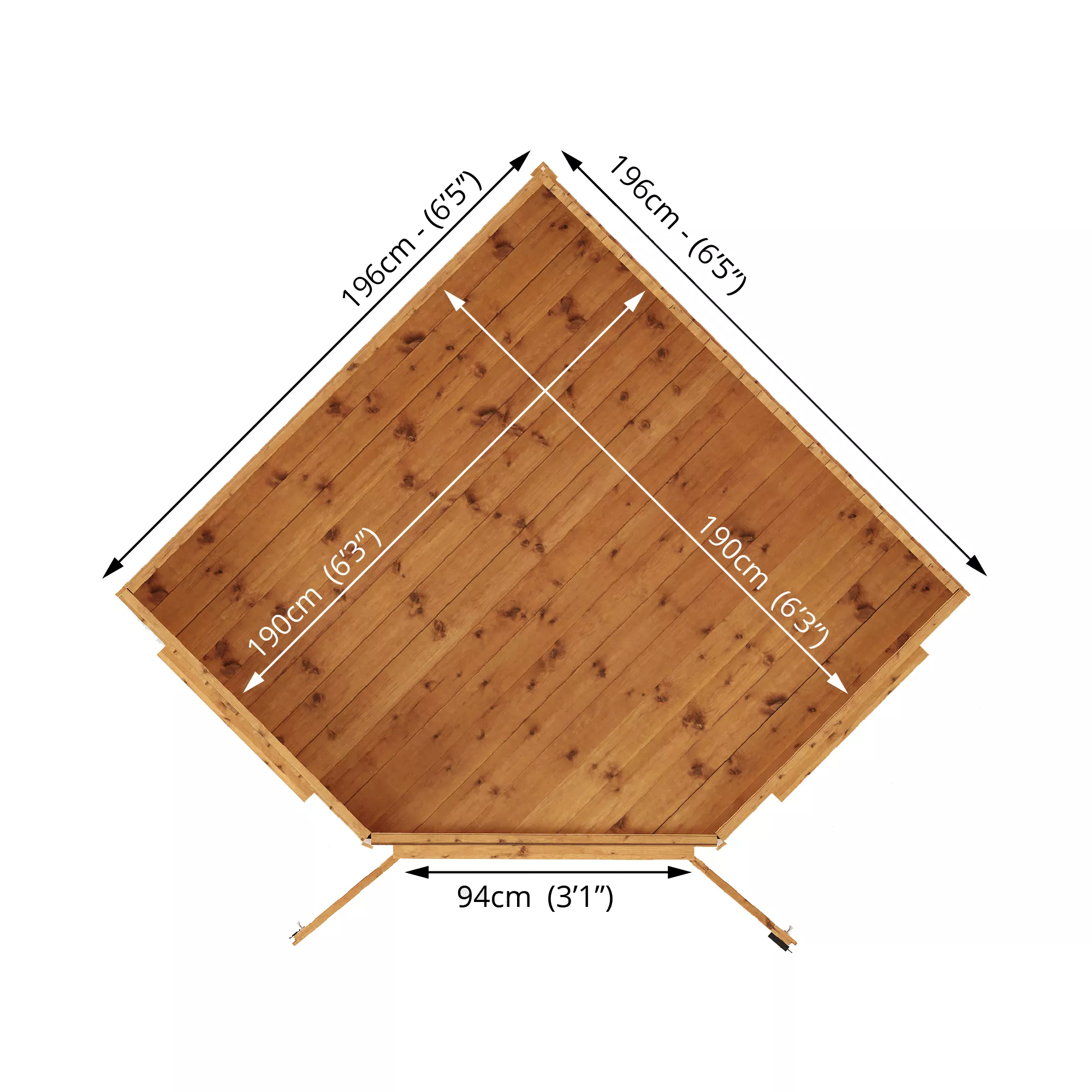 Mercia 7x7 Pent Shiplap Summer House With Double Door 7 Mercia 7x7 Pent Shiplap Summer House With Double Door - Image 5