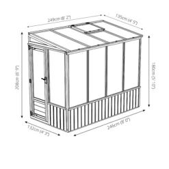 Mercia 8x4 Lean To Greenhouse With Adjustable Vent 18 Mercia 8x4 Lean To Greenhouse With Adjustable Vent -Gardens and Outdoor mercia 8x4 lean to greenhouse with adjustable vent5029442076096 01t bq