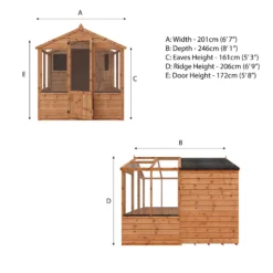 Mercia 8x6 Apex Greenhouse Combi Shed - Assembly Required -Gardens and Outdoor mercia 8x6 apex greenhouse combi shed assembly required5029442091198 02i bq