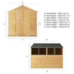 Mercia 8x6 Ft Apex Overlap Wooden 2 Door 4 Windows Shed With Floor -Gardens and Outdoor mercia 8x6 ft apex overlap wooden 2 door 4 windows shed with floor5029442075129 01t