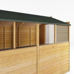 Mercia 8x6 Ft Apex Overlap Wooden 2 Door 4 Windows Shed With Floor -Gardens and Outdoor mercia 8x6 ft apex overlap wooden 2 door 4 windows shed with floor5029442075129 03c
