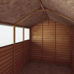Mercia 8x6 Ft Apex Overlap Wooden 2 Door 4 Windows Shed With Floor -Gardens and Outdoor mercia 8x6 ft apex overlap wooden 2 door 4 windows shed with floor5029442075129 05c
