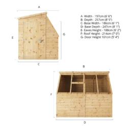 Mercia 8x6 Ft Pent Tongue & Groove Wooden 5 Windows Potting Shed With Floor -Gardens and Outdoor mercia 8x6 ft pent tongue groove wooden 5 windows potting shed with floor5029442078182 01i bq