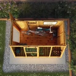 Mercia 8x6 Ft Pent Tongue & Groove Wooden 5 Windows Potting Shed With Floor -Gardens and Outdoor mercia 8x6 ft pent tongue groove wooden 5 windows potting shed with floor5029442078182 02i