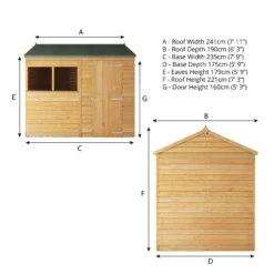Mercia 8x6 Ft Reverse Apex Overlap Wooden 2 Windows Shed With Floor -Gardens and Outdoor mercia 8x6 ft reverse apex overlap wooden 2 windows shed with floor5029442076966 01t