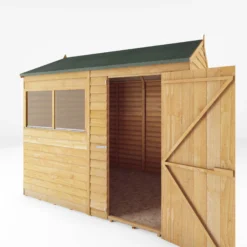 Mercia 8x6 Ft Reverse Apex Overlap Wooden 2 Windows Shed With Floor -Gardens and Outdoor mercia 8x6 ft reverse apex overlap wooden 2 windows shed with floor5029442076966 03c