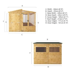 Mercia 8x8 Pent Greenhouse Combi Shed - Assembly Required 17 Mercia 8x8 Pent Greenhouse Combi Shed - Assembly Required -Gardens and Outdoor mercia 8x8 pent greenhouse combi shed assembly required5029442075655 01t