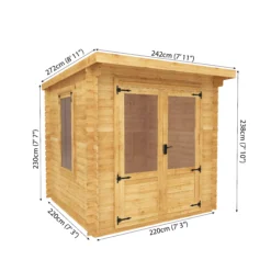 Mercia 8x8 Pent Tongue & Groove Cabin With Double Door 22 Mercia 8x8 Pent Tongue & Groove Cabin With Double Door -Gardens and Outdoor mercia 8x8 pent tongue groove cabin with double door5029442002439 01t bq