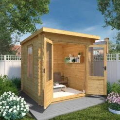 Mercia 8x8 Pent Tongue & Groove Cabin With Double Door 21 Mercia 8x8 Pent Tongue & Groove Cabin With Double Door -Gardens and Outdoor mercia 8x8 pent tongue groove cabin with double door5029442002439 02i bq