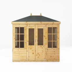 Mercia Clover 8x6 Ft Hip Shiplap Wooden Summer House With Double Door -Gardens and Outdoor mercia clover 8x6 ft hip shiplap wooden summer house with double door5029442006871 02c