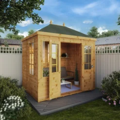 Mercia Clover 8x6 Ft Hip Shiplap Wooden Summer House With Double Door -Gardens and Outdoor mercia clover 8x6 ft hip shiplap wooden summer house with double door5029442006871 02i