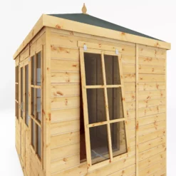 Mercia Clover 8x6 Ft Hip Shiplap Wooden Summer House With Double Door -Gardens and Outdoor mercia clover 8x6 ft hip shiplap wooden summer house with double door5029442006871 03c