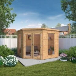 Mercia Corner 8x8 Ft Flat Shiplap Wooden Summer House With Double Door 17 Mercia Corner 8x8 Ft Flat Shiplap Wooden Summer House With Double Door -Gardens and Outdoor mercia corner 8x8 ft flat shiplap wooden summer house with double door5029442076553 01i