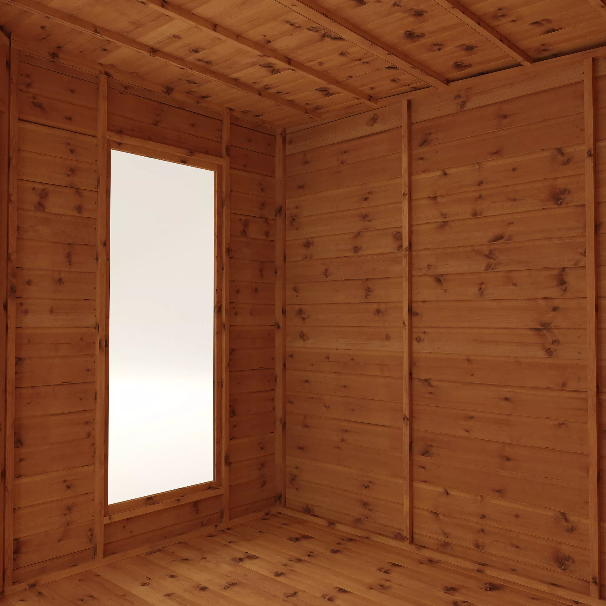 Mercia Corner 8x8 Ft Flat Shiplap Wooden Summer House With Double Door 7 Mercia Corner 8x8 Ft Flat Shiplap Wooden Summer House With Double Door - Image 5