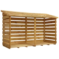 Mercia Double Wooden Log Store -Gardens and Outdoor mercia double wooden log store5029442012629 01c