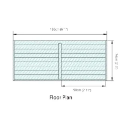 Mercia Double Wooden Log Store -Gardens and Outdoor mercia double wooden log store5029442012629 02t