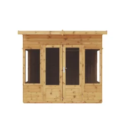 Mercia Helios 8x8 Ft Curved Shiplap Wooden Summer House With Double Door -Gardens and Outdoor mercia helios 8x8 ft curved shiplap wooden summer house with double door5029442073859 02c