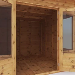 Mercia Helios 8x8 Ft Curved Shiplap Wooden Summer House With Double Door -Gardens and Outdoor mercia helios 8x8 ft curved shiplap wooden summer house with double door5029442073859 06c