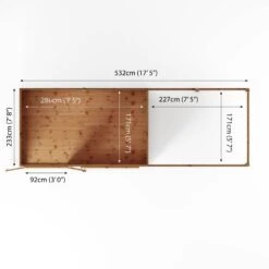 Mercia Maine 18x6 Ft Pent Shiplap Wooden Summer House With Double Door -Gardens and Outdoor mercia maine 18x6 ft pent shiplap wooden summer house with double door5029442008738 02t