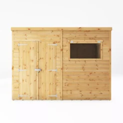 Mercia Premium 10x6 Ft Pent Shiplap Wooden 2 Door Shed With Floor -Gardens and Outdoor mercia premium 10x6 ft pent shiplap wooden 2 door shed with floor5029442009285 02c