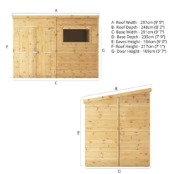 Mercia Premium 10x8 Ft Pent Shiplap Wooden 2 Door Shed With Floor -Gardens and Outdoor mercia premium 10x8 ft pent shiplap wooden 2 door shed with floor5029442009292 01t