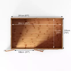 Mercia Premium 10x8 Ft Pent Shiplap Wooden 2 Door Shed With Floor -Gardens and Outdoor mercia premium 10x8 ft pent shiplap wooden 2 door shed with floor5029442009292 02t