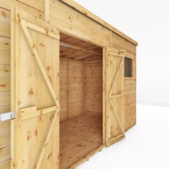 Mercia Premium 12x6 Ft Pent Shiplap Wooden 2 Door Shed With Floor -Gardens and Outdoor mercia premium 12x6 ft pent shiplap wooden 2 door shed with floor5029442009308 06c
