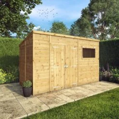 Mercia Premium 12x8 Ft Pent Shiplap Wooden 2 Door Shed With Floor -Gardens and Outdoor mercia premium 12x8 ft pent shiplap wooden 2 door shed with floor5029442009315 01i