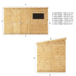 Mercia Premium 12x8 Ft Pent Shiplap Wooden 2 Door Shed With Floor -Gardens and Outdoor mercia premium 12x8 ft pent shiplap wooden 2 door shed with floor5029442009315 01t