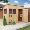 Mercia Premium 8x4 Ft Pent Shiplap Wooden 4 Windows Shed With Floor -Gardens and Outdoor mercia premium 8x4 ft pent shiplap wooden 4 windows shed with floor5029442075624 01i