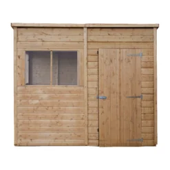 Mercia Premium 8x4 Ft Pent Shiplap Wooden 4 Windows Shed With Floor -Gardens and Outdoor mercia premium 8x4 ft pent shiplap wooden 4 windows shed with floor5029442075624 02c