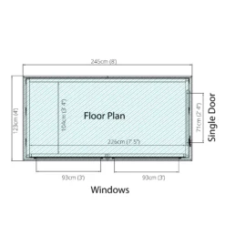 Mercia Premium 8x4 Ft Pent Shiplap Wooden 4 Windows Shed With Floor -Gardens and Outdoor mercia premium 8x4 ft pent shiplap wooden 4 windows shed with floor5029442075624 02t