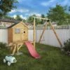 Mercia Snug Wooden Swing Set & Slide -Gardens and Outdoor mercia snug wooden swing set slide5029442008264 01i