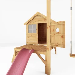 Mercia Snug Wooden Swing Set & Slide -Gardens and Outdoor mercia snug wooden swing set slide5029442008264 02i