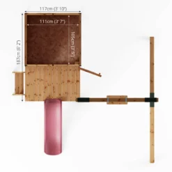 Mercia Snug Wooden Swing Set & Slide -Gardens and Outdoor mercia snug wooden swing set slide5029442008264 02t