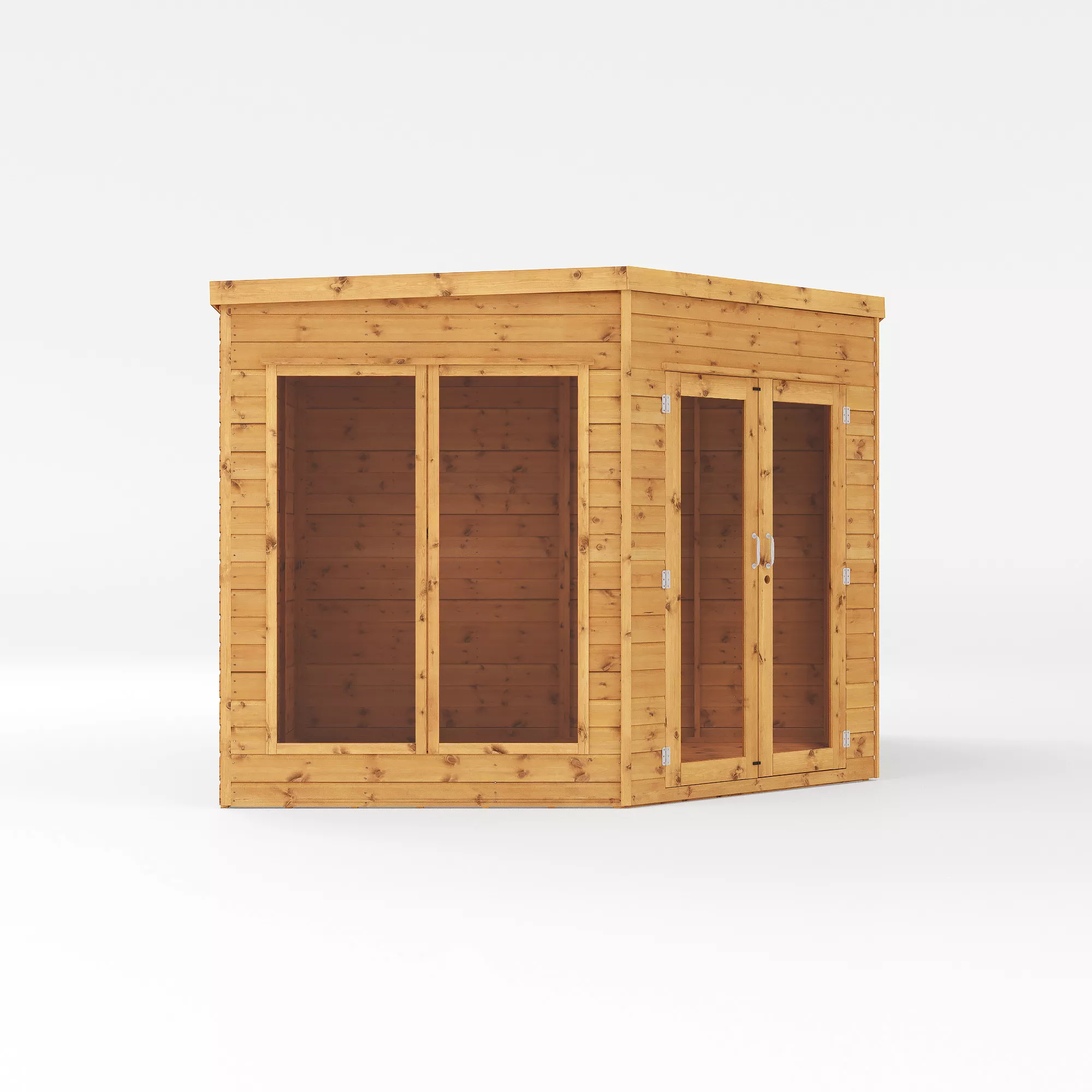 Mercia Summer House 13x9 Ft Pent Shiplap Solid Wood Summer House With Double Door 6 Mercia Summer House 13x9 Ft Pent Shiplap Solid Wood Summer House With Double Door - Image 4