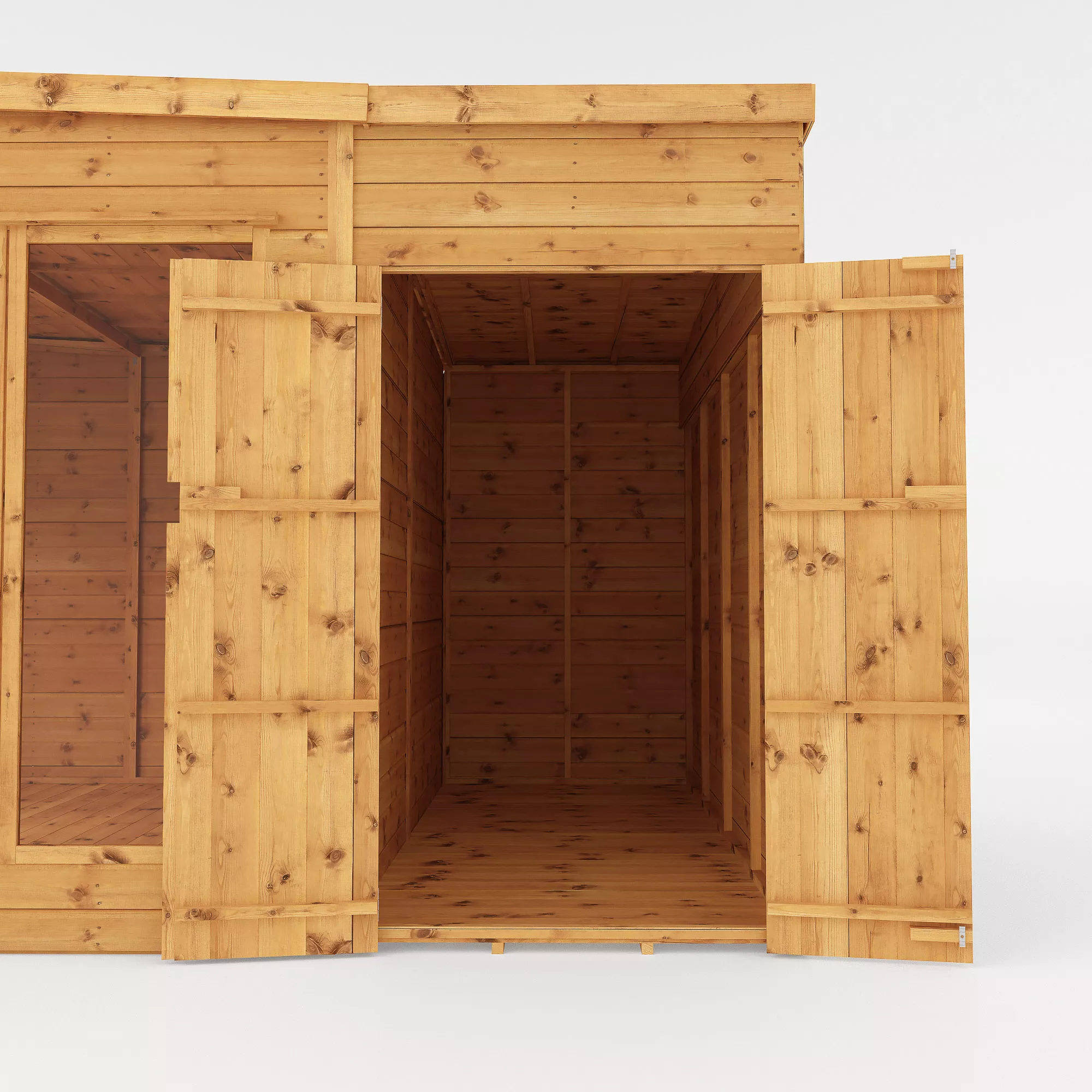 Mercia Summer House 13x9 Ft Pent Shiplap Solid Wood Summer House With Double Door 7 Mercia Summer House 13x9 Ft Pent Shiplap Solid Wood Summer House With Double Door - Image 5