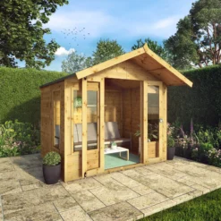 Mercia Sussex 8x6 Ft Apex Shiplap Wooden Summer House With Double Door