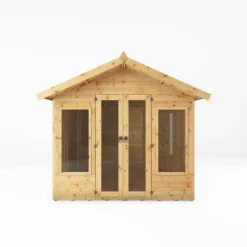 Mercia Sussex 8x8 Ft Apex Shiplap Wooden Summer House With Double Door -Gardens and Outdoor mercia sussex 8x8 ft apex shiplap wooden summer house with double door5029442006901 02c