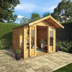 Mercia Sussex 8x8 Ft Apex Shiplap Wooden Summer House With Double Door -Gardens and Outdoor mercia sussex 8x8 ft apex shiplap wooden summer house with double door5029442006901 02i