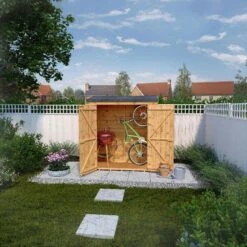 Mercia Tongue & Groove Solid Wood 6x2'6 Pent Garden Storage -Gardens and Outdoor mercia tongue groove solid wood 6x2 6 pent garden storage5029442008219 02i