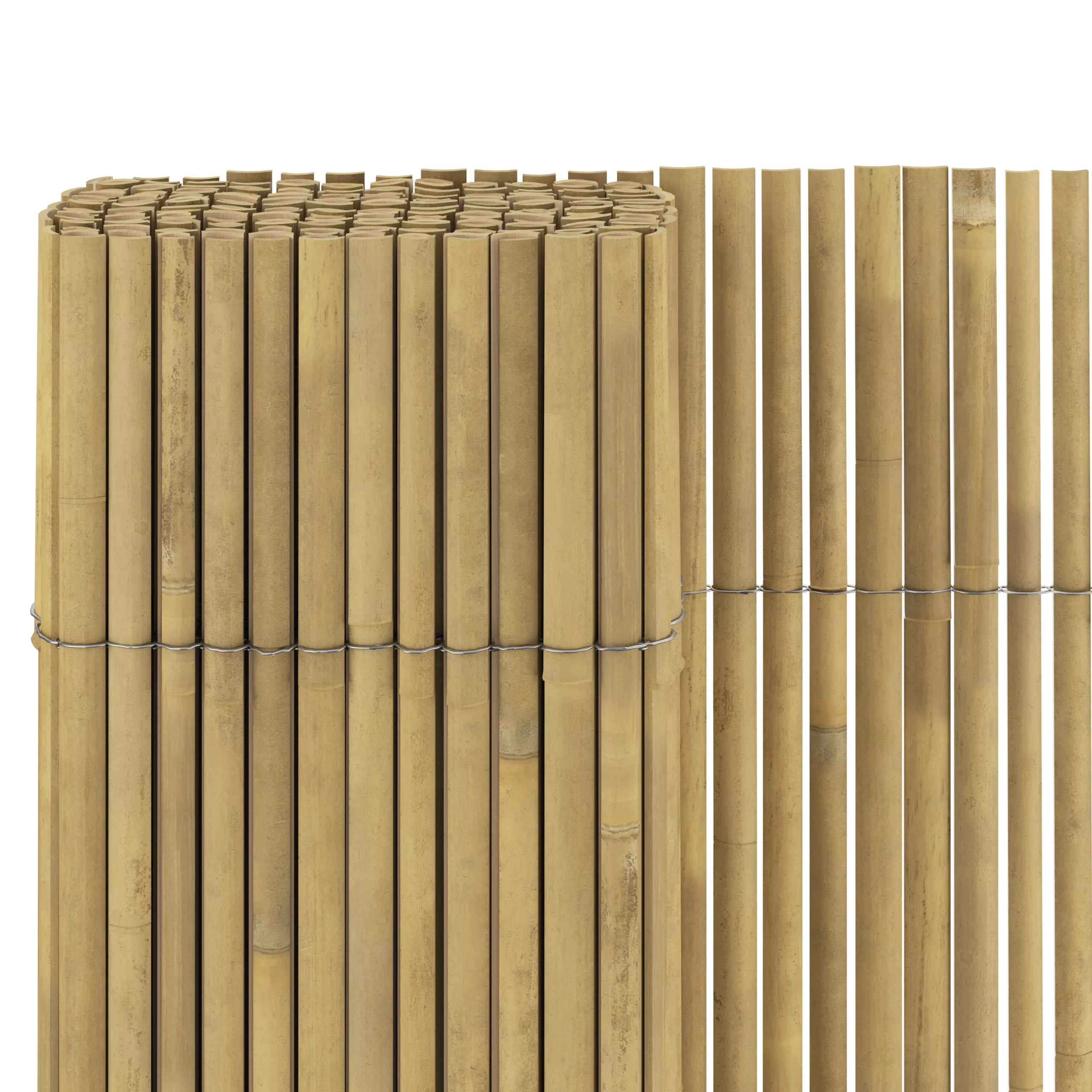 Natural Bamboo Garden Screen (H)1m (W)3m 3 Natural Bamboo Garden Screen (H)1m (W)3m