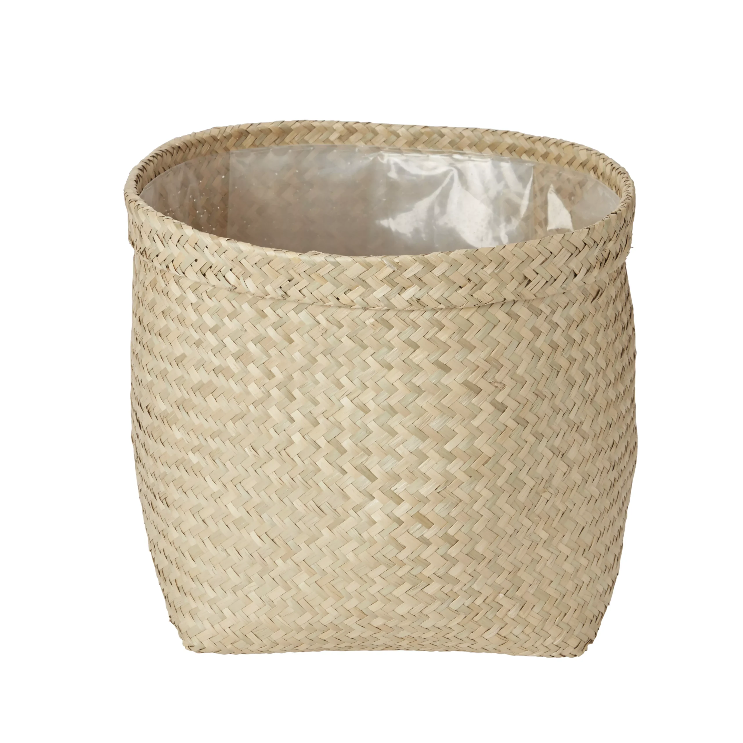 Natural Seagrass Herringbone Circular Plant Pot (Dia)35cm 3 Natural Seagrass Herringbone Circular Plant Pot (Dia)35cm