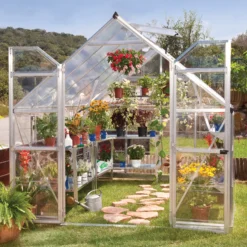 Palram Balance Silver 8x12 Greenhouse -Gardens and Outdoor palram balance silver 8x12 greenhouse7290103111465 02i bq