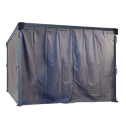 Palram - Canopia 3K Series Grey Polyester (PES) Gazebo Curtain, Pack Of 4 (L)2170mm (W)3660mm -Gardens and Outdoor palram canopia 3k series grey polyester pes gazebo curtain pack of 4 l 2170mm w 3660mm7290108130744 02c