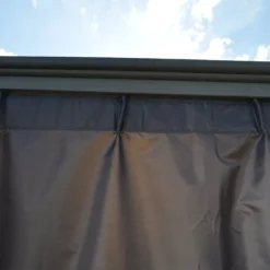 Palram - Canopia 4K Series Grey Polyester (PES) Gazebo Curtain, Pack Of 4 (L)2170mm (W)4360mm -Gardens and Outdoor palram canopia 4k series grey polyester pes gazebo curtain pack of 4 l 2170mm w 4360mm7290108133936 02i